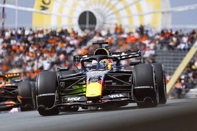 ZANDVOORT - Max Verstappen (Oracle Red Bull Racing) during the first free practice session ahead of the F1 Dutch Grand Prix at the Circuit Zandvoort. REMKO DE WAAL ANP xVIxANPxSportx xxANPxIVx 565929410 originalFilename: 565929410.jpg
