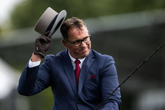 260821 Fredrik Persson of Sweden with horses Fasco, Hertog Jan, Judson and Kermit compete in the Four-in-Hand Dressage during day 11 of the 2026 FEI World Championships on August 21, 2026 in Aachen. Photo: Emma Wallskog BILDBYRAN kod EW EW0695 ridsport equestrian rid-vm 2026 2026 fei world championships bbeng ridsport-vm fyrspann drivning körning dressyr dressage four in hand *** August 21, 2026: Fredrik Persson of Sweden, riding the horses Fasco, Hertog Jan, Judson, and Kermit, competes in the Four-in-Hand Dressage on Day 11 of the 2026 FEI World Championships on August 21, 2026 in Aachen. Photo by Emma Wallskog. BILDBYRAN code EW EW0695 equestrian sports 2026 World Championships 2026 FEI World Championships bbeng equestrian sports World Championships four-in-hand driving dressage four-in-hand  Copyright: EMMAxWALLSKOG BB260821EW007