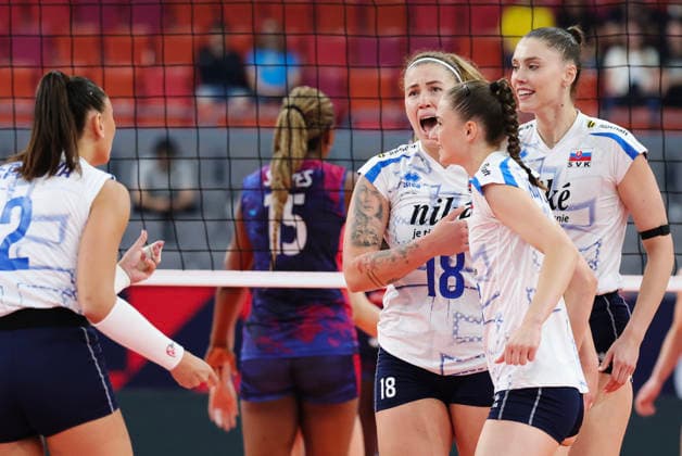 Slovakia s Karin Sunderlikova celebrates after scoring a point during the women s EuroVolley 2026 European Championship, EM, Europameisterschaft pool D match between France and Slovakia at Scandinavium arena in Gothenburg, Sweden, on Aug. 21, 2026. GÖTEBORG SWEDEN x9200x *** Slovakia s Karin Sunderlikova celebrates after scoring a point during the Women s EuroVolley 2026 European Championship Pool D match between France and Slovakia at the Scandinavium Arena in Gothenburg, Sweden, on Aug. 21, 2026 GOTHENBURG SWEDEN x9200x  Copyright: xAdamxIhse TTx EURO VOLLEYBALL CHAMPIONSHIP 2026 FRANCE - SLOVAKIA