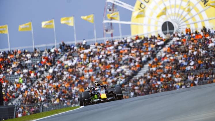ZANDVOORT - Max Verstappen (Oracle Red Bull Racing) during the first free practice session ahead of the F1 Dutch Grand Prix at the Circuit Zandvoort. REMKO DE WAAL ANP xVIxANPxSportx xxANPxIVx 565930683 originalFilename: 565930683.jpg