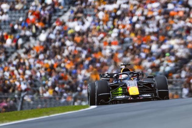 ZANDVOORT - Max Verstappen (Oracle Red Bull Racing) during the first free practice session ahead of the F1 Dutch Grand Prix at the Circuit Zandvoort. REMKO DE WAAL ANP xVIxANPxSportx xxANPxIVx 565930688 originalFilename: 565930688.jpg