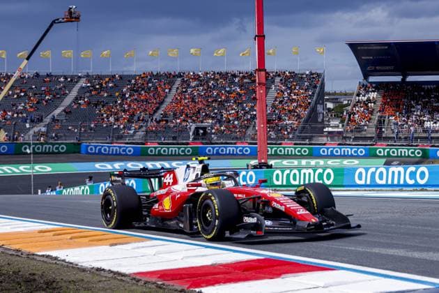 ZANDVOORT - Lewis Hamilton of Great Britain and driver for Scuderia Ferrari HP during free practice of the Formula 1 Heineken Dutch Grand Prix at Circuit Zandvoort on August 21, 2026 in Zandvoort, the Netherlands. MARCEL TER BALS ANP xVIxANPxSportx xMarcelxterxBalsxIVx 565931224 originalFilename: 565931224.jpg