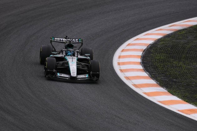 F1 - DUTCH GRAND PRIX 2026 63 RUSSELL George (gbr), Mercedes AMG F1 Team W17, action during the Formula 1 Dutch Grand Prix 2026, 12th round of the 2026 Formula One World Championship, WM, Weltmeisterschaft from August 21 to 23, 2026 on the Circuit Zandvoort, in Zandvoort, Netherlands - ZandvoortNetherlands  Copyright: xDPPIx