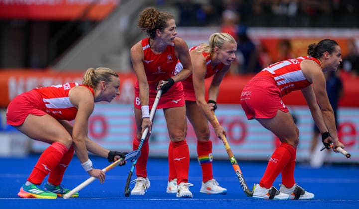 Hockey World Cup Day Seven England prepare for a short corner during the match against Chile in the Pool G classification group in the 2026 FIH Hockey World Cup at Wagener Stadium, Amstelveen 21 08 2026 UK Newspapers OUT Copyright: xGraemexWilcocksonx FIL-23806-0016