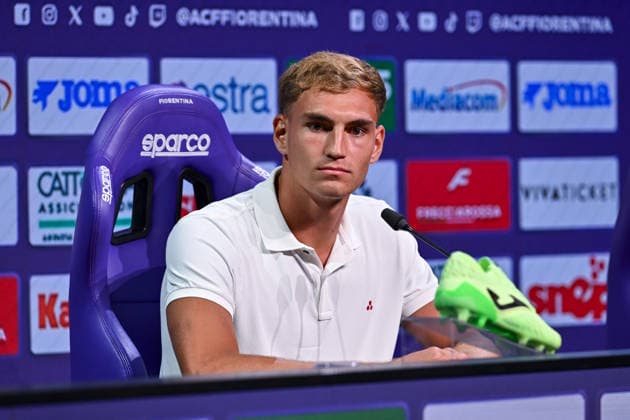 foto IPP lisa guglielmi Firenze 21-08-2026 calcio fiorentina 2026 2027 presentazione Mateo Pellegrino nella foto Mateo Pellegrino (Fiorentina) italy photo press world copyrighft italy ITALY  Copyright: xR4924_italyphotopressx