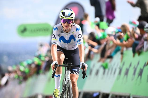 2026 Lloyds Tour of Britain Women Picture by Simon Wilkinson SWpix.com - 21 08 2026 - Cycling - UCI Women s World Tour - 2026 Lloyds Tour of Britain Women - Stage 3: Mold to The Great Orme (104.7km) - Liane Lippert (Movistar Team) takes 2nd place Copyright: x xSWpix.comx(t axPhotographyxHubxLtd)xSimonxWilkinson SWpix.comx SWP-3030-18602