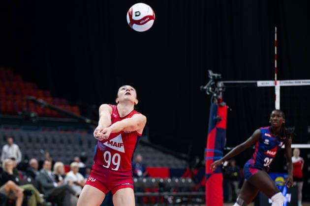 260821 Juliette Gelin of France during the CEV EuroVolley 2026 group stage volleyball match between France and Slovakia on August 21, 2026 in Gothenburg. Photo: Mathias Bergeld BILDBYRAN kod MB MB1401 volleyboll volleyball cev eurovolley 2026 volleyboll-em france slovakia dam bbeng frankrike slovakien women kvinner *** August 21, 2026: Juliette Gelin of France during the CEV EuroVolley 2026 group stage volleyball match between France and Slovakia on August 21, 2026 in Gothenburg. Photo by Mathias Bergeld. BILDBYRAN code MB MB1401 volleyball CEV EuroVolley 2026 European Volleyball Championship France Slovakia women s  Copyright: MATHIASxBERGELD BB260821MB028