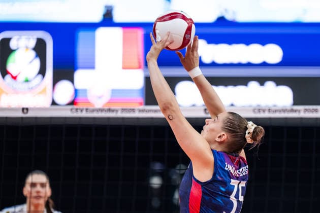 260821 Enora Danard-Selosse of France during the CEV EuroVolley 2026 group stage volleyball match between France and Slovakia on August 21, 2026 in Gothenburg. Photo: Mathias Bergeld BILDBYRAN kod MB MB1401 volleyboll volleyball cev eurovolley 2026 volleyboll-em france slovakia dam bbeng frankrike slovakien women kvinner *** August 21, 2026: Enora Danard Selosse of France during the CEV EuroVolley 2026 group stage volleyball match between France and Slovakia on August 21, 2026 in Gothenburg. Photo by Mathias Bergeld. BILDBYRAN code MB MB1401 volleyball CEV EuroVolley 2026 women s volleyball European Championship France Slovakia  Copyright: MATHIASxBERGELD BB260821MB048