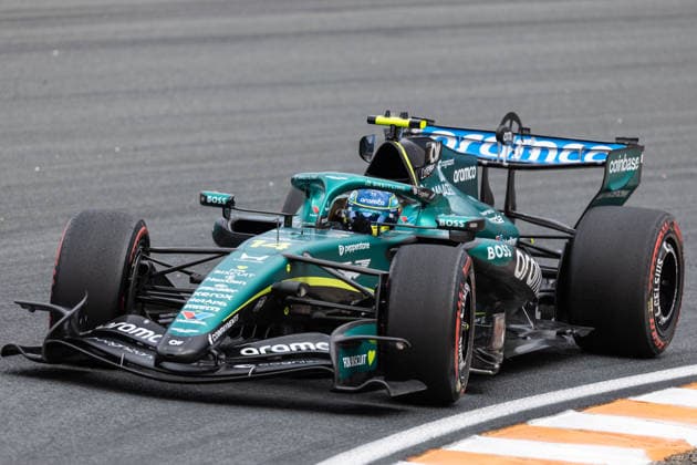 (14) Fernando Alonso (ESP) - Aston Martin Aramco F1 Team - Aston Martin AMR26 - Honda during the Practice 1 of Formula 1 Heineken Dutch Grand Prix 2026 at Circuit Zandvoort in Zandvoort, Netherlands. Round 14 of 24 of the 2026 FIA Formula One World Championship, WM, Weltmeisterschaft held August 21-23, 2026. The weekend features the F1 Sprint format, with a Sprint race on Saturday in addition to the Grand Prix on Sunday. Circuit Zandvoort, set in the dunes of the North Sea coast, is renowned for its steeply banked corners. Formula 1 Heineken Dutch Grand Prix 2026 - Round 14 of 24 - Circuit Zandvoort, Zandvoort, Netherlands F1-2026-R14-NED