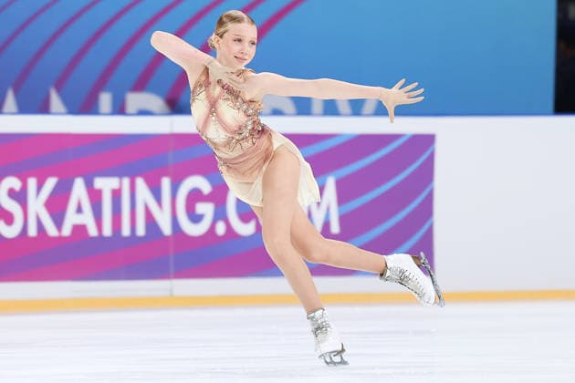 XI AN, CHINA - AUGUST 21: Milana SINIAVSKYTE competes in the ladies free skate during the ISU Junior Grand Prix of Figure skating, Eiskunstlauf Xi an 2026 on August 21, 2026 in Xi an, Shaanxi Province of China.  Copyright: xVCGx 111661287935