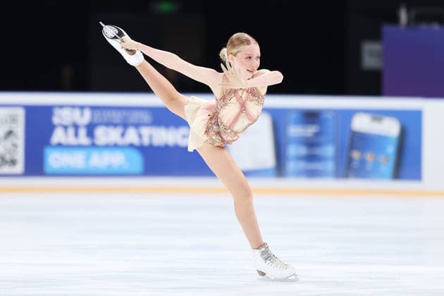 XI AN, CHINA - AUGUST 21: Milana Siniauskite competes in the ladies free skating during the ISU Junior Grand Prix of Figure skating, Eiskunstlauf Xi an 2026 on August 21, 2026 in Xi an, Shaanxi Province of China.  Copyright: xVCGx 111661287940