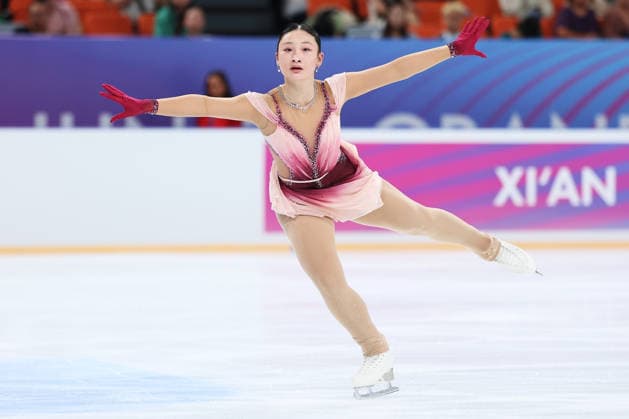 XI AN, CHINA - AUGUST 21: Cara Tang of Australia competes in the women s free skate during the 2026 ISU Junior Grand Prix of Figure skating, Eiskunstlauf Xi an on August 21, 2026 in Xi an, Shaanxi Province of China.  Copyright: xVCGx 111661286274