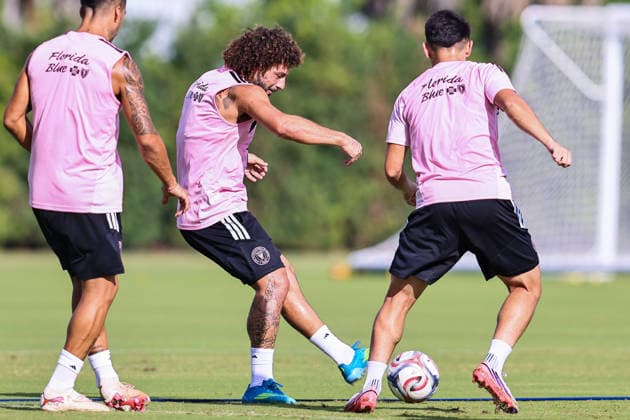 FORT LAUDERDALE, FL - AUGUST 21: Maximiliano Falcon (37) of Inter Miami CF is seen during an Inter Miami Training Session at Florida Blue Training Center on August 21, 2026 in Fort Lauderdale, Florida. SOCCER: AUG 21 Inter Miami CF Training EDITORIAL USE ONLY Icon2608210000010