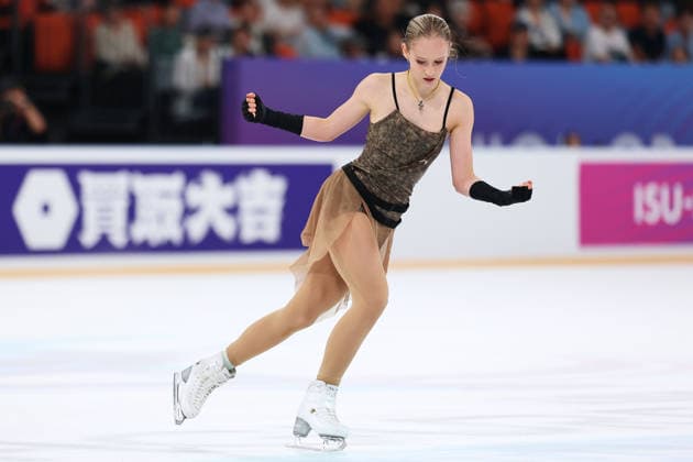 XI AN, CHINA - AUGUST 21: Natasa Jermolicka of Czechia competes in the women s free skate during the ISU Junior Grand Prix Figure skating, Eiskunstlauf 2026 2026 on August 21, 2026 in Xi an, Shaanxi Province of China. The event is part of the 2026 ISU Junior Grand Prix series.  Copyright: xVCGx 111661293547