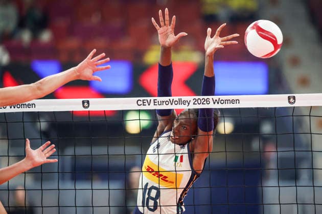 Sport Bilder des Tages GÖTEBORG, SVERIGE 20260821 Italiens Paola Ogechi Egonu under fredagens match i grupp D mellan Kroatien och Italien under damernas volleyboll-EM i Scandinavium. GÖTEBORG SVERIGE x9200x *** GOTHENBURG, SWEDEN 20260821 Italy s Paola Ogechi Egonu during Friday s Group D match between Croatia and Italy at the Women s European Volleyball Championship at Scandinavium, GOTHENBURG, SWEDEN x9200x  Copyright: xAdamxIhse TTx VOLLEYBOLL-EM 2026 KROATIEN - ITALIEN