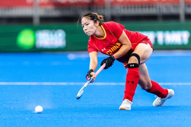 FIH Hockey World Cup: China v Australia Women AMSTELVEEN, NL - AUGUST 21: Jinzhuang Tan of China during the FIH Hockey World Cup match between China and Australia Women at Wagener Stadion on August 21, 2026 in Amstelveen, Netherlands. Amstelveen Wagener Stadion Netherlands Content not available for redistribution in The Netherlands directly or indirectly through any third parties. Copyright: xMarcelxvanxPlateringenx