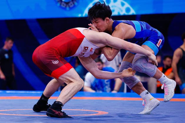 U20 World Championships 57kg FS - Magomed Rabazanovitch Magomedov (RUS) df. Yamato Ogawa (JPN) *** U20 World Championships, 57kg Freestyle: Magomed Rabazanovitch Magomedov (RUS) defeated Yamato Ogawa (JPN) by decision Copyright: xKostadinxAndonovx