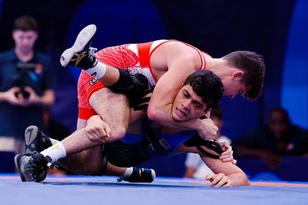 U20 World Championships 65kg FS - Bowen William Bassett (USA) df. Bashir Verdiyev (AZE) *** U20 World Championships, 65 kg Freestyle: Bowen William Bassett (USA) defeated Bashir Verdiyev (AZE) Copyright: xKostadinxAndonovx
