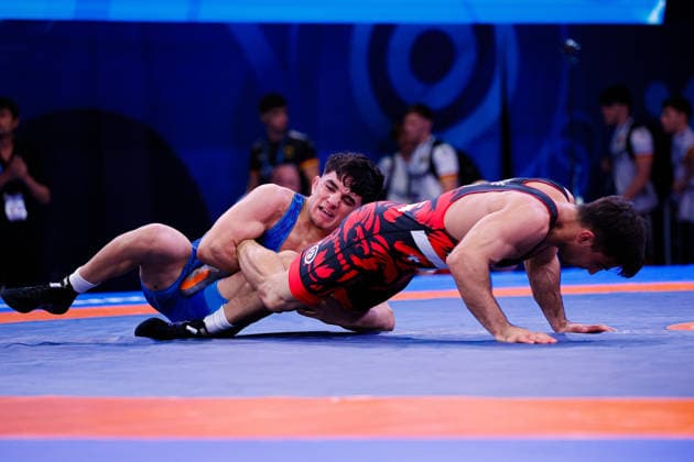 U20 World Championships 65kg FS - Haci Zade (TUR) df. Mate Nadiradze (GEO) *** U20 World Championships, 65 kg Freestyle: Haci Zade (TUR) defeated Mate Nadiradze (GEO) Copyright: xKostadinxAndonovx