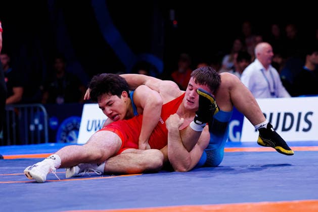 U20 World Championships 92kg FS - Beibarys Yergali (KAZ) df. Jacek Adam Fudalej (SUI) *** U20 World Championships, 92 kg Freestyle: Beibarys Yergali (KAZ) vs. Jacek Adam Fudalej (SUI) Copyright: xKostadinxAndonovx