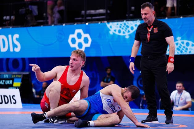 U20 World Championships 92kg FS - Sandro Kurashvili (GEO) df. Artur Togoev (RUS) *** U20 World Championships, 92 kg Freestyle: Sandro Kurashvili (GEO) def. Artur Togoev (RUS) Copyright: xKostadinxAndonovx
