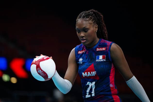 260821 Brooklyn Eva Elouga of France during the CEV EuroVolley 2026 group stage volleyball match between France and Slovakia on August 21, 2026 in Gothenburg. Photo: Mathias Bergeld BILDBYRAN kod MB MB1401 volleyboll volleyball cev eurovolley 2026 volleyboll-em france slovakia dam bbeng frankrike slovakien women kvinner *** August 21, 2026: Brooklyn Eva Elouga of France during the CEV EuroVolley 2026 group stage volleyball match between France and Slovakia on August 21, 2026 in Gothenburg. Photo by Mathias Bergeld. BILDBYRAN code MB MB1401 volleyball CEV EuroVolley 2026 women s volleyball European Championship France Slovakia women  Copyright: MATHIASxBERGELD BB260821MB067