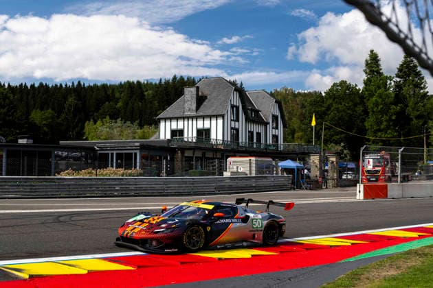 AUTO - ELMS - 4 HOURS OF SPA-FRANCORCHAMPS 2026 50 TOLEDO Custodio (usa), WADOUX Lilou (fra), AGOSTINI Riccardo (ita), Richard Mille AF Corse, Ferrari 296 LMGT3 Evo, LMGT3, action during the 4 Hours of Spa-Francorchamps, 4th round of the 2026 European Le Mans Series on the Circuit de Spa-Francorchamps from August 21 to 23, 2026 in Stavelot, Belgium - StavelotBelgium  Copyright: xFabrizioxBoldonix