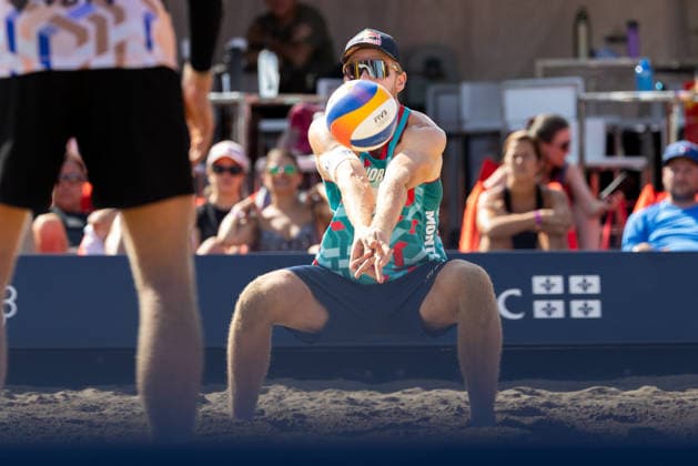 August 21, 2026, Montreal, Quebec, Canada: ANDERS BERNTSEN MOL and CHRISTIAN SANDLIE SORUM from Norway in match against Miles Evans and James Shaw from USA at Beach Pro Tour at Parc Jean-Drapeau in Montreal, Quebec, Canada on 2026-08-21 VOLLEYBALL: Beach Pro Tour Montreal 2026  - ZUMAl189 20260821_zsp_l189_005 Copyright: xYannickxLegarex