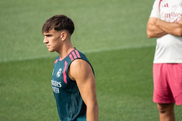 ESP: Real Madrid Training day Carlos Espi of Real Madrid during the training day of Real Madrid ahead the Spanish League, LaLiga EA Sports, football match against RC Espanyol de Barcelona at Ciudad Deportiva Real Madrid in Valdebebas, Madrid on August 21, 2026, Spain Madrid Spain *** ESP Real Madrid Training Day: Carlos Espi of Real Madrid during the team s training session ahead of the Spanish League (LaLiga EA Sports) soccer match against RC Espanyol de Barcelona at the Real Madrid Sports Complex in Valdebebas, Madrid, on August 21, 2026, Spain, Madrid, Spain Copyright: xAgenciaxLOFx