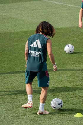 ESP: Real Madrid Training day Marc Cucurella during the training day of Real Madrid ahead the Spanish League, LaLiga EA Sports, football match against RC Espanyol de Barcelona at Ciudad Deportiva Real Madrid in Valdebebas, Madrid on August 21, 2026, Spain Madrid Spain *** ESP Real Madrid Training Day: Marc Cucurella during Real Madrid s training session ahead of the Spanish League (LaLiga EA Sports) soccer match against RC Espanyol de Barcelona at Ciudad Deportiva Real Madrid in Valdebebas, Madrid, on August 21, 2026, Spain, Madrid, Spain Copyright: xAgenciaxLOFx