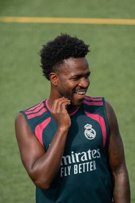 ESP: Real Madrid Training day Vinicius Jr of Real Madrid during the training day of Real Madrid ahead the Spanish League, LaLiga EA Sports, football match against RC Espanyol de Barcelona at Ciudad Deportiva Real Madrid in Valdebebas, Madrid on August 21, 2026, Spain Madrid Spain *** ESP Real Madrid Training Day: Vinicius Jr. of Real Madrid during the team s training session ahead of their LaLiga EA Sports match against RC Espanyol de Barcelona at the Real Madrid Sports Complex in Valdebebas, Madrid, on August 21, 2026, Spain, Madrid, Spain Copyright: xAgenciaxLOFx