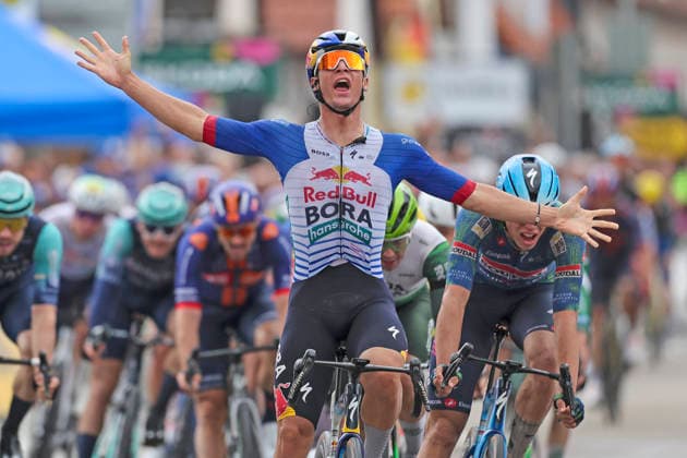 Sport Bilder des Tages Radsport - LIDL DEUTSCHLAND TOUR 2026 - 21.08.26, 2. Etappe - Schwäbisch Hall - Offenbach an der Queich, Sieger Alessio Magagnotti (ITA BORA HANS GROHE) - *** Cycling: LIDL GERMANY TOUR 2026, August 26, 2021, Stage 2: Schwäbisch Hall to Offenbach an der Queich; Winner: Alessio Magagnotti (ITA, BORA HANS GROHE)
