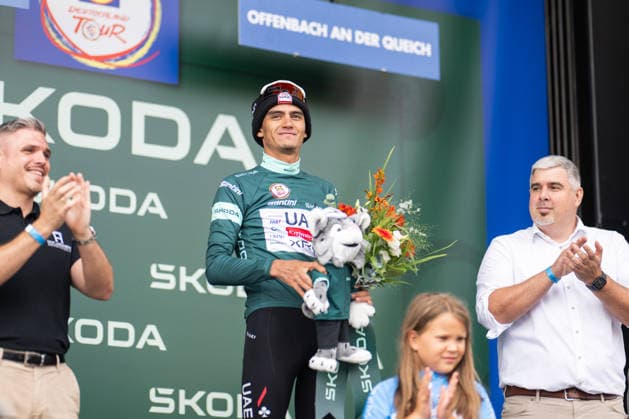 Lidl Deutschland Tour, Etappe 2, 21.08.2026 Isaac del Toro (MEX, UAE TEAM EMIRATES - XRG) Offenbach an der Queich Germany *** Lidl Germany Tour, Stage 2, August 21, 2026 Isaac del Toro (MEX), UAE TEAM EMIRATES XRG Offenbach an der Queich, Germany Copyright: xCarlaxHilgerx