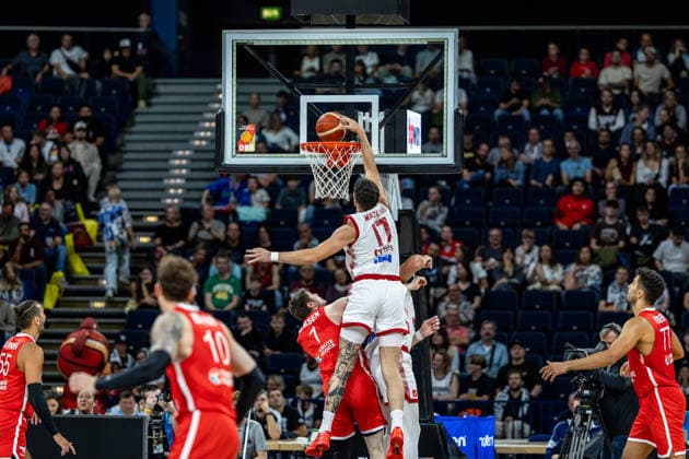 Basketball Hamburg 21.08.2026 Turkish Airlines Supercup 2026 Kroatien (CRO) - Türkei (TUR) Karlo Matkovic (Kroatien, No.17) *** Basketball Hamburg, August 21, 2026 Turkish Airlines Super Cup 2026 Croatia (CRO) vs. Turkey (TUR) Karlo Matkovic, Croatia, No. 17