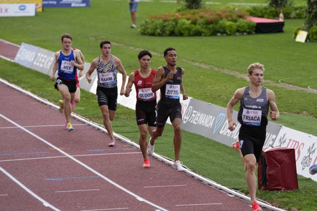 Lausanne, Switzerland - August 21: Elia Triaca (SUI, 800m Men B Race), Florian Zittel (GER, 800m Men B Race), Robin Gloor (SUI, 800m Men B Race) and Theo Mex (SUI, 800m Men B Race) in action during the Wanda Diamond League Athletissima Lausanne 2026 at Stade Olympique de la Pontaise on August 21, 2026 in Lausanne, Switzerland.  Copyright: xKjetilxWaberx xSPPx Sportspressphoto_SPR211697