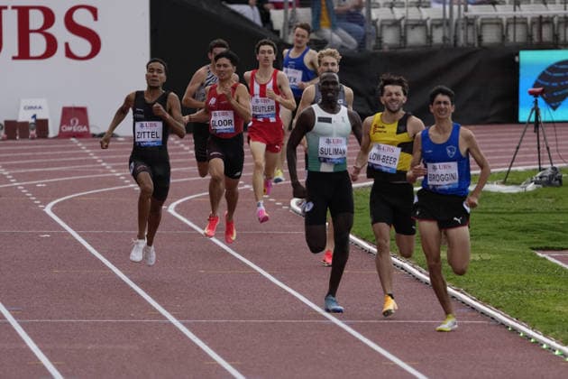 Lausanne, Switzerland - August 21: Louis Low-Beer (SUI, 800m Men B Race), Musa Suliman (ART, 800m Men B Race), Florian Zittel (GER, 800m Men B Race), Elia Triaca (SUI, 800m Men B Race), Robin Gloor (SUI, 800m Men B Race) and Jonas Beutler (SUI, 800m Men B Race) in action during the Wanda Diamond League Athletissima Lausanne 2026 at Stade Olympique de la Pontaise on August 21, 2026 in Lausanne, Switzerland.  Copyright: xKjetilxWaberx xSPPx Sportspressphoto_SPR211701