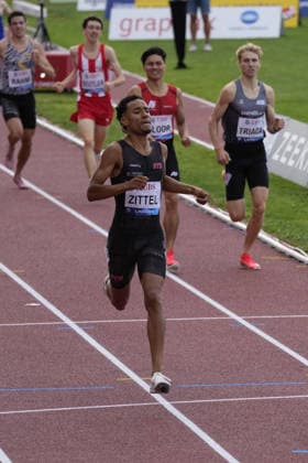 Lausanne, Switzerland - August 21: Florian Zittel (GER, 800m Men B Race), Robin Gloor (SUI, 800m Men B Race) and Elia Triaca (SUI, 800m Men B Race) in action during the Wanda Diamond League Athletissima Lausanne 2026 at Stade Olympique de la Pontaise on August 21, 2026 in Lausanne, Switzerland.  Copyright: xKjetilxWaberx xSPPx Sportspressphoto_SPR211703