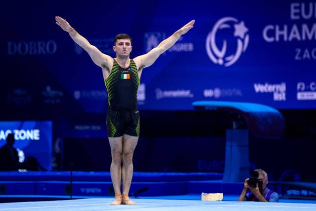 2026 Men s Artistic European Gymnastics Championships, Arena Zagreb, Zagreb, Croatia 21 8 2026 Men s Floor Final Ireland s Eamon Montgomery Eamon Montgomery 21 8 2026  Copyright: xx 0NIK2127