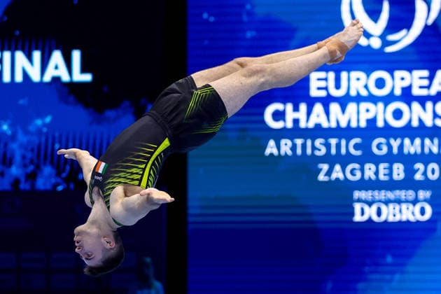 2026 Men s Artistic European Gymnastics Championships, Arena Zagreb, Zagreb, Croatia 21 8 2026 Men s Floor Final Ireland s Eamon Montgomery Eamon Montgomery 21 8 2026  Copyright: xx 0NIK2476