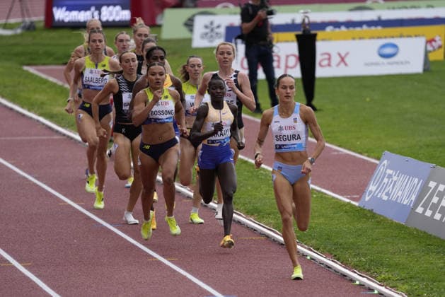 Lausanne, Switzerland - August 21: Berta Segura (ESP, 800m Women B Race), Victoria Bossong (PHI, 800m Women B Race), Smilla Kolbe (GER, 800m Women B Race), Halimah Nakaayi (UGA, 800m Women B Race), Eveline Saalberg (NED, 800m Women B Race), Gabriela Gajanová (SVK, 800m Women B Race), Joceline Wind (SUI, 800m Women B Race), Angelika Sarna (POL, 800m Women B Race), Raevyn Rogers (USA, 800m Women B Race) and Lilly Nägeli - Lilly Nageli (SUI, 800m Women B Race) in action during the Wanda Diamond League Athletissima Lausanne 2026 at Stade Olympique de la Pontaise on August 21, 2026 in Lausanne, Switzerland.  Copyright: xKjetilxWaberx xSPPx Sportspressphoto_SPR211756