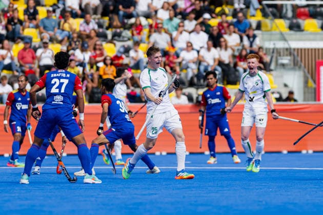 2026 Men s FIH Hockey World Cup, Belfius Hockey Arena, Wavre, Belgium 21 8 2026 Ireland vs Malaysia Ireland s Jonathan Lynch celebrates after scoring his sides fourth goal of the match Jonathan Lynch celebrates after scoring his sides fourth goal of the match 21 8 2026  Copyright: xWillxPalmerx WP9_6106 20260821