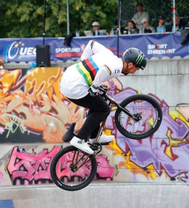 21.08.2026 Qualifikation Männer bei der BMX Freestyle Park Europameisterschaft in Darmstadt Bürgerpark Ausrichter VC Darmstadt 21.-23.8.26 hier Anthony Jeanjean (FRA) amtierender Weltmeister 2025 im Parcour für seine Fahrt für die Qualifikation Darmstadt Hessen Deutschland *** August 21, 2026: Men s Qualifying Round at the BMX Freestyle Park European Championships in Darmstadt s Bürgerpark, hosted by VC Darmstadt, August 21–23, 2026. Here, Anthony Jeanjean (FRA), the reigning 2025 world champion in the course, competes in the qualifying round in Darmstadt, Hesse, Germany.