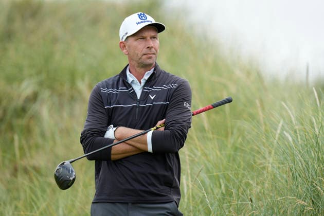 BALMEDIE, SCOTLAND - AUG 21: Marcel Siem (GER) waits on the eleventh tee during Round 2 at the 2026 Nexo Championship at the Trump International Golf Links, Balmedie on August 21, 2026 in Aberdeenshire, Scotland The 2026 Nexo Championship