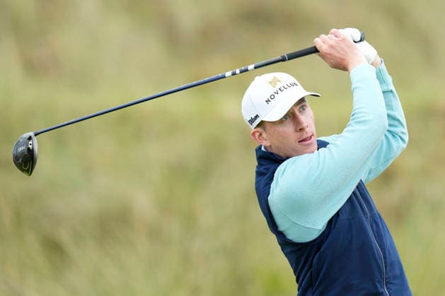 BALMEDIE, SCOTLAND - AUG 21: Euan Walker (ENG) plays from the eleventh tee during Round 2 at the 2026 Nexo Championship at the Trump International Golf Links, Balmedie on August 21, 2026 in Aberdeenshire, Scotland The 2026 Nexo Championship