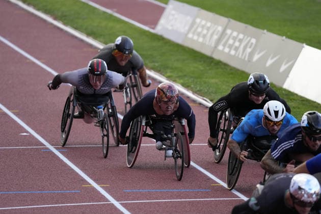 Lausanne, Switzerland - August 21: Nathan Maguire (GBR) and Ludwig Malter (AUT) compete in the 1500m Wheelchair Men during the Wanda Diamond League Athletissima Lausanne 2026 at Stade Olympique de la Pontaise on August 21, 2026 in Lausanne, Switzerland.  Copyright: xKjetilxWaberx xSPPx Sportspressphoto_SPR211778