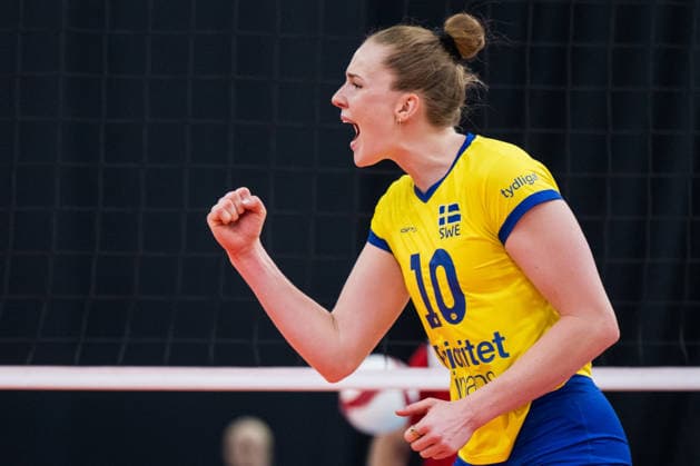 260821 Isabelle Haak of Sweden celebrates during the CEV EuroVolley 2026 volleyball match between Sweden and Montenegro on August 21, 2026 in Gothenburg. Photo: Mathias Bergeld BILDBYRAN kod MB MB1402 volleyboll volleyball cev eurovolley 2026 volleyboll-em sverige montenegro sweden 1 dam bbeng kvinner women jubel *** August 21, 2026: Isabelle Haak of Sweden celebrates during the CEV EuroVolley 2026 volleyball match between Sweden and Montenegro on August 21, 2026 in Gothenburg. Photo by Mathias Bergeld, BILDBYRAN, code MB MB1402 volleyball CEV EuroVolley 2026 European Volleyball Championship Sweden Montenegro women s team celebration  Copyright: MATHIASxBERGELD BB260821MB112