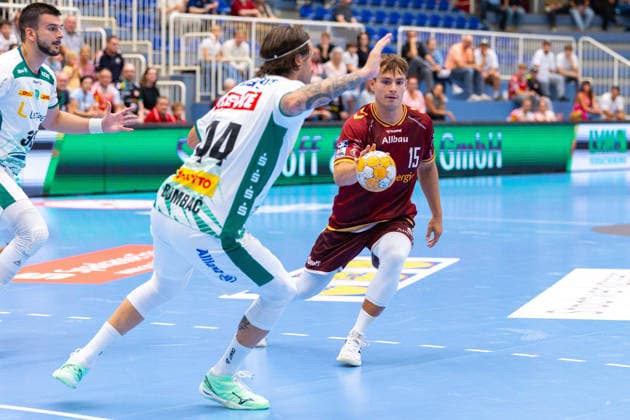 21.08.2026. 1. Runde im DHB Pokal, TuSEM Essen - SC DHfK Leipzig. Nils Homscheid (TuSEM Essen). Essen Am Hallo NRW Deutschland xRHR-FOTO DEx *** August 21, 2026, 1st Round of the DHB Cup, TuSEM Essen vs. SC DHfK Leipzig, Nils Homscheid, TuSEM Essen, Essen, Am Hallo, NRW, Germany, xRHR, PHOTO: DEx Copyright: DennisxEwert RHR-FOTOx RHR-FOTO DE