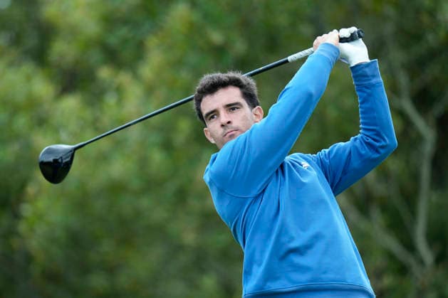 BALMEDIE, SCOTLAND - AUG 21: Pablo Ereno Perez (ESP) plays from the tenth tee during Round 2 at the 2026 Nexo Championship at the Trump International Golf Links, Balmedie on August 21, 2026 in Aberdeenshire, Scotland The 2026 Nexo Championship