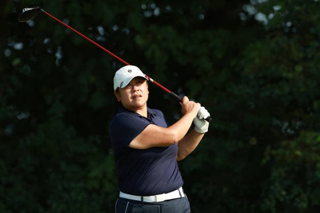 8th U.S Senior Women s Open ANN ARBOR, MICHIGAN - AUGUST 21: Kim Shek of England plays her tee shot on the 12th hole during the second round of the 8th U.S Senior Women s Open at the Barton Hills County Club in Ann Arbor, MI, USA Friday, August 21, 2026. Ann Arbor Michigan United States  Copyright: xJorgexLemusx originalFilename:lemus-8thussen260821_npCg5.jpg