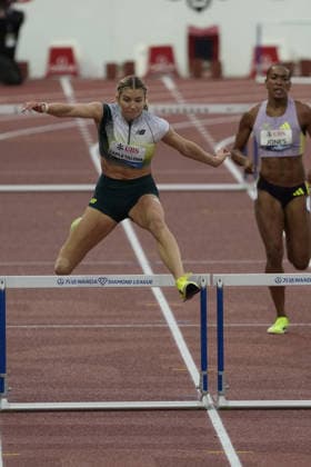 Lausanne, Switzerland - August 21: Emma Zapletalova (SVK) competes in the 400m Hurdles Women during the Wanda Diamond League Athletissima Lausanne 2026 at Stade Olympique de la Pontaise on August 21, 2026 in Lausanne, Switzerland.  Copyright: xKjetilxWaberx xSPPx Sportspressphoto_SPR211805